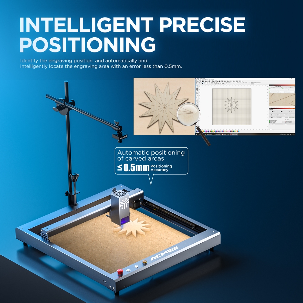 ACMER A500 5MP Camera 100° Wid - Laser Marking Machine recension och pris